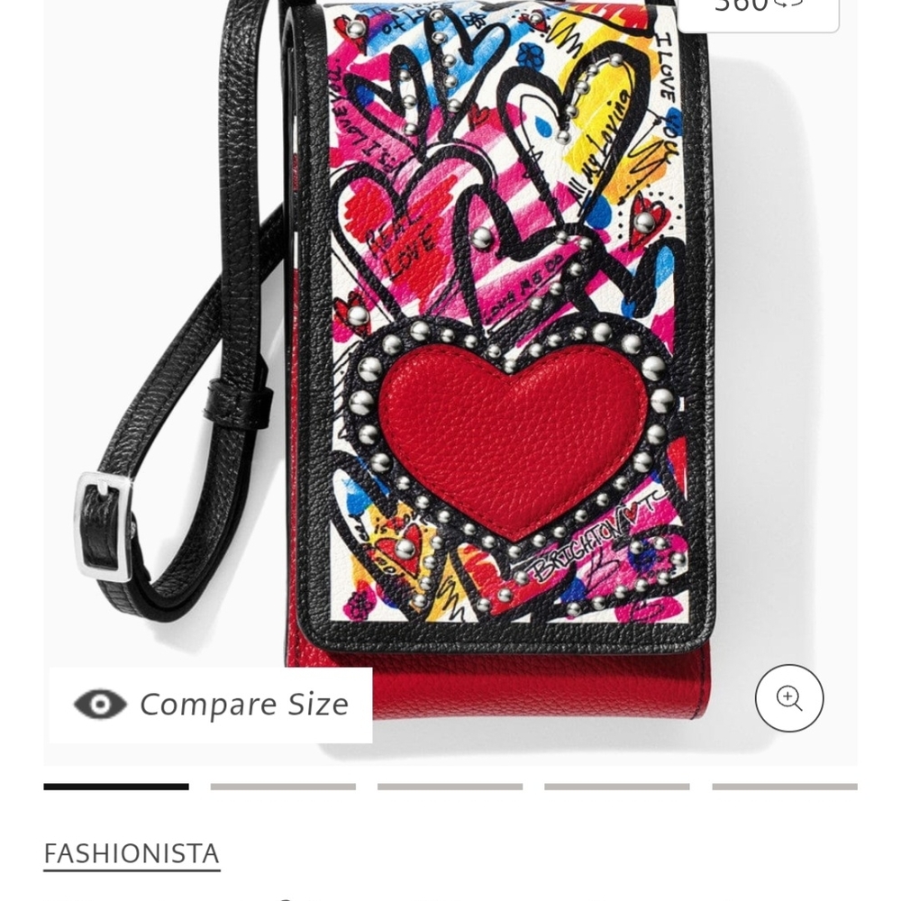 Brighton Multicolor Heart Crossbody Bag